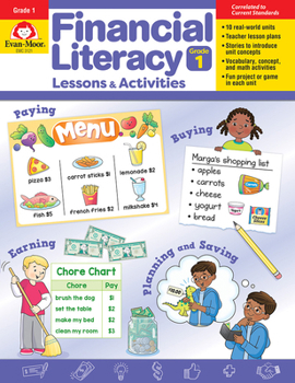 Paperback Financial Literacy Lessons and Activities, Grade 1 Teacher Resource Book