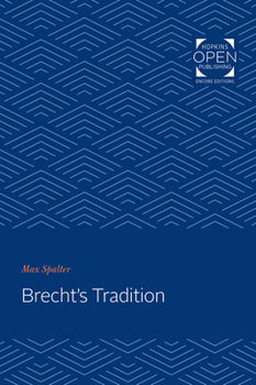 Paperback Brecht's Tradition Book