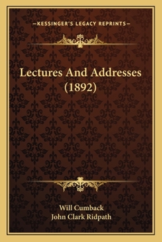 Paperback Lectures And Addresses (1892) Book