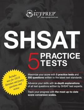 Paperback SHSAT 5 Practice Tests Book