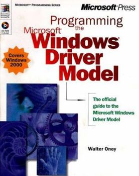 Paperback Programming the Microsoft Windows Driver Model [With CD-ROM] Book