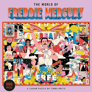 Game The World of Freddie Mercury 1000 Piece Puzzle: A Jigsaw Puzzle Book