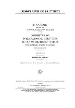 Paperback Ukraine's future and U.S. interests Book