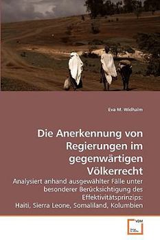 Paperback Die Anerkennung von Regierungen im gegenwärtigen Völkerrecht [German] Book