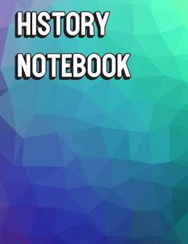 Paperback History Notebook: Rainbow Pixel Pattern Design Color Wide Ruled Line Paper, Perfect for College Elementary Grade School for Note Taking Book