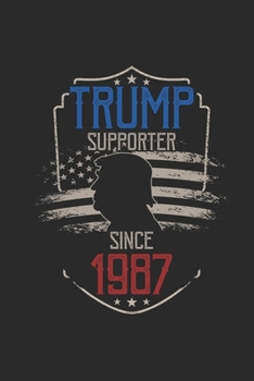 Trump Supporter Since 1987: Blank Lined Notebook / Journal (6 X 9) – Gift Idea For Donald Trump Supporter, and 4th of July