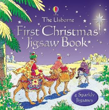 Hardcover Usborne First Christmas Jigsaw Book