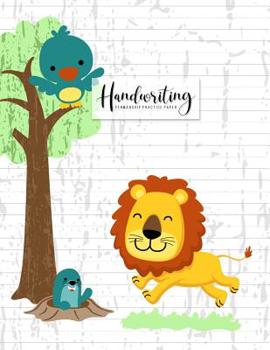 Handwriting Paper Book: Practice Penmanship Notebook Letters & Words with Dashed Center Line Sheets for ABC Kids and Writing Hooked Learn (0.75 inch)