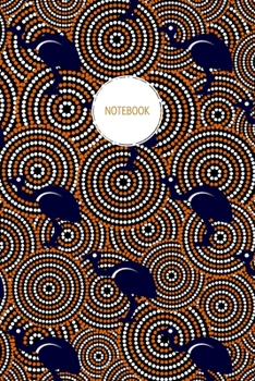 Paperback Notebook: Emu Notebook with Australian Aboriginal Artwork - Recycled Lined Journal Book