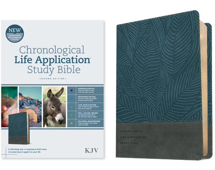 Imitation Leather KJV Chronological Life Application Study Bible, Second Edition (Leatherlike, Palm Forest Blue) Book
