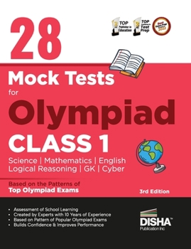 Paperback 28 Mock Test Series for Olympiads Class 1 Science, Mathematics, English, Logical Reasoning, GK & Cyber 3rd Edition Book