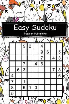 Paperback Easy Sudoku: Sudoku Puzzle Game For Beginers With Seamless birds pattern cover Book