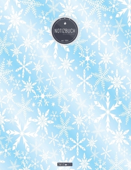 ZMUDACE Notizbuch Punktraster: in DIN A4 Softcover ZP152 Winter Schneeflocke 156 leere gepunktete Seiten mit pers�nlichem Register + Seitenzahlen Zeichenbuch, Skizzenbuch, Dot Grid Notebook, Malbuch, 