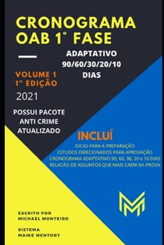 Paperback CRONOGRAMA OAB 1a FASE: Adaptativo [Portuguese] Book