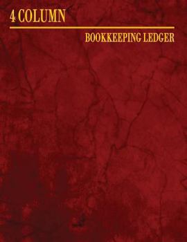 Paperback 4 Column Bookkeeping ledger Book