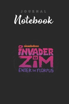Journal Notebook: Invader Zim Enter The Florpus Spiral Logo Spitural Blank Pages Rule Lined Journal Notebook with Black Cover Size 6in x 9in  x120 Pages for Kids or Men and Women to Write in