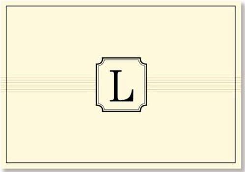 Cards Note Card: L Monogram Book