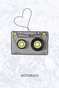 NOTIZBUCH: A5 Kariert - Hip Hop Fan Heft - Musik Notizheft 120 Seiten KARO - Mixtape Notizblock Retro Kassette Motiv - Stimmungsmacher Geschenk (German Edition)