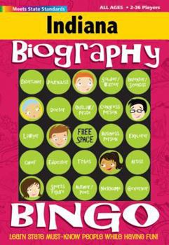 Hardcover Indiana Biography Bingo Book