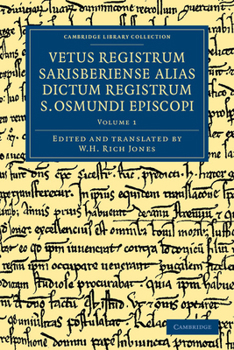 Paperback Vetus Registrum Sarisberiense Alias Dictum Registrum S. Osmundi Episcopi - Volume 1 Book