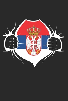 Serbien Flagge: Serbien & Balkan Notizbuch 6'x9' Liniert Geschenk für Serbia & Jugo (German Edition)
