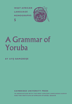 Paperback A Grammar of Yoruba Book