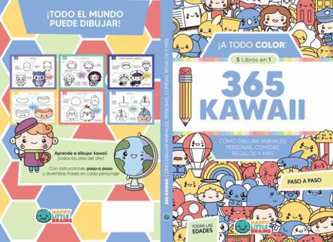 365 KAWAII: Cómo dibujar animales, personas, comida, regalos y más (5 libros en 1) ¡A todo color! (Mundo Kawaii) (Spanish Edition)