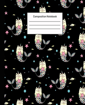 Composition Notebook: Mermaid Wide Ruled Blank Lined Cute Notebooks for Girls Teens Kids School Writing Notes Journal |100 Pages | 7.5 x 9.25'' |Wide Ruled School Composition Books