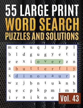 55 Large Print Word Search Puzzles and Solutions: Activity Book for Adults and kids Wordsearch Easy Magic Quiz Books Game for Adults - Large Print