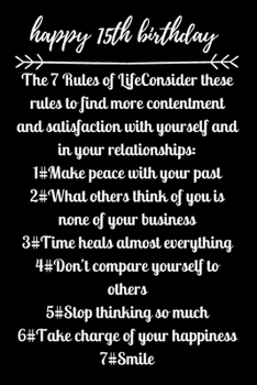 Paperback happy15th birthday The 7 Rules of Life Book