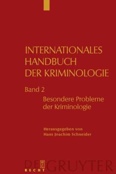 Hardcover Besondere Probleme der Kriminologie (Internationales Handbuch Der Kriminologie) (German Edition) [German] Book