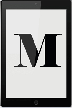 M: Personalized College Ruled Pages Notebook Journal Modern Black Tablet Tech Theme Bjournal Notepad Initial Monogram Letter M- Many Usage Handy Travel Size For Men Teens Boys