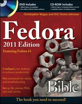 Paperback Fedora Bible: Featuring Fedora 14 [With CDROM and DVD] Book