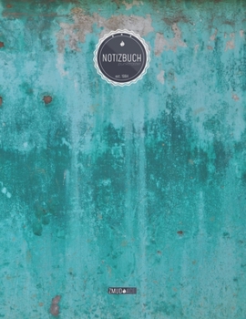 ZMUDACE Notizbuch Punktraster: in DIN A4 Softcover ZP123 Metall Oberfl�che T�rkis 156 leere gepunktete Seiten mit pers�nlichem Register + Seitenzahlen Zeichenbuch, Skizzenbuch, Dot Grid Notebook, Malb