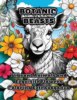 Botanic Beasts: Vibrant Animals and Exquisite Flowers Coloring Extravaganza