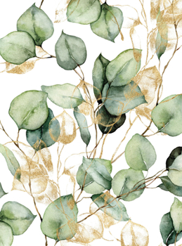 Paperback Greenery and Gold Lined Journal Book