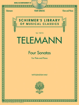 Paperback Telemann - 4 Sonatas for Flute and Piano: Schirmer Library of Classics Volume 1767-B Flute & Piano Book