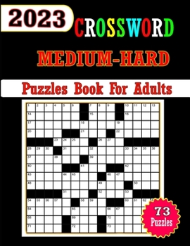 Paperback 2023 Medium - Hard Crossword Puzzles Book For Adults Book