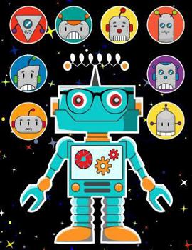 Robots Sticker Album 2 For Boys: 100 Plus Pages For PERMANENT Sticker Collection, Activity Book For Boys - 8.5 by 11