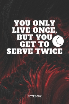 Paperback Notebook: Funny Tennis Game Racket Planner / Organizer / Lined Notebook (6" x 9") Book