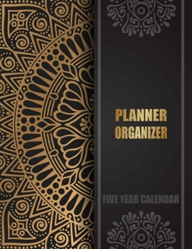 Paperback Planner Organizer Five Year Calendar: 5 Years Calendar Overview - Planner Organizer and Monthly Planner for 60 Months Planning with US Federal Holiday Book