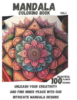 Paperback Mandala coloring book: 100 flower like designs Book
