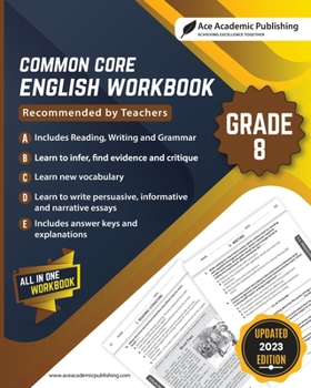 Paperback Common Core English Workbook: Grade 8 Book