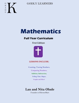 Paperback Grade-K Mathematics: Full Year Curriculum Book
