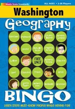 Hardcover Washington Geography Bingo Game Book