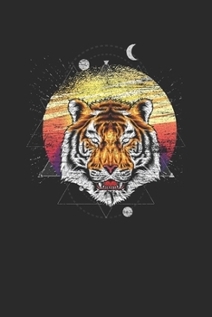 Retro Tiger: Tigers Notebook, Dotted Bullet (6" x 9" - 120 pages) ~ Animal Themed Notebook for Daily Journal, Diary, and Gift