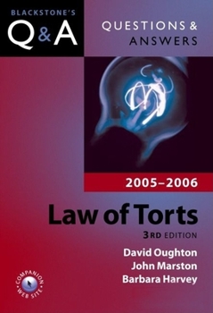 Paperback Questions & Answers: Law of Torts 2005-2006 Book