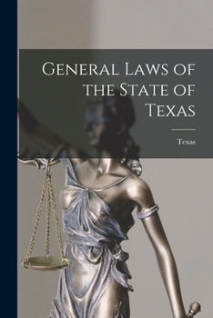 Paperback General Laws of the State of Texas Book