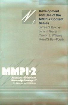 Hardcover Development and Use of the Mmpi-2 Content Scales: Volume 1 Book