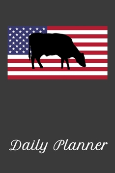 Paperback Daily Planner: This handy sized daily planner just right for people who love cows, farmers and the flag. Book